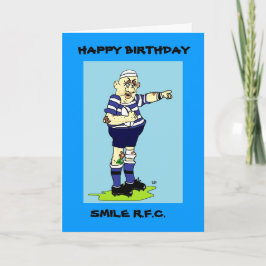 CARTE D'ANNIVERSAIRE DU JOUEUR DE RUGBY