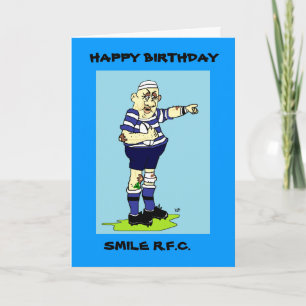 CARTE D'ANNIVERSAIRE DU JOUEUR DE RUGBY
