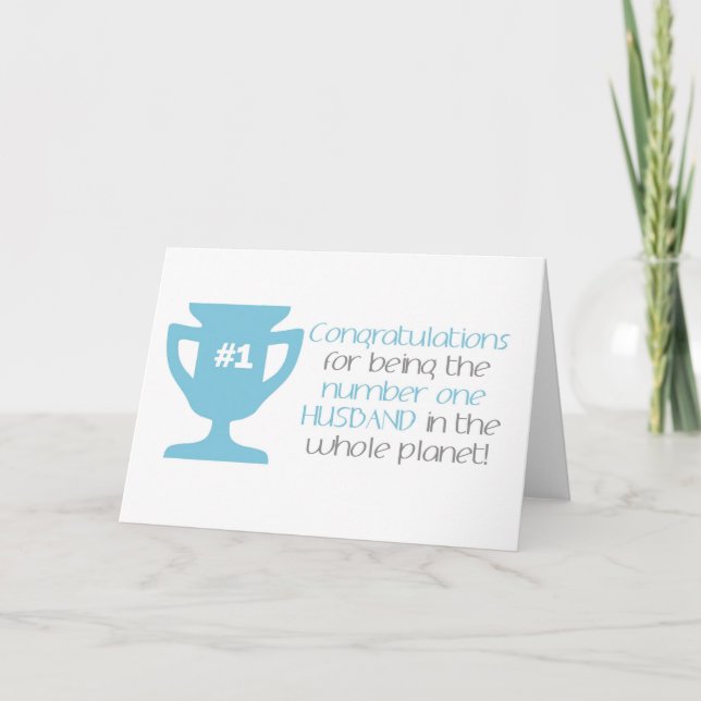 Carte d'anniversaire du jour de père de mari du (Devant)