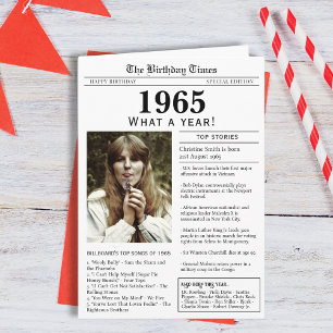 Carte d'anniversaire du journal 1965