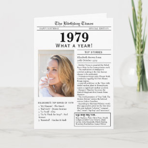 Carte d'anniversaire du journal 1979