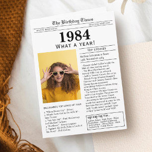 Carte d'anniversaire du journal 1984