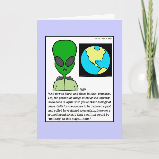 Carte d'anniversaire du lecteur de nouvelles Alien (Devant)