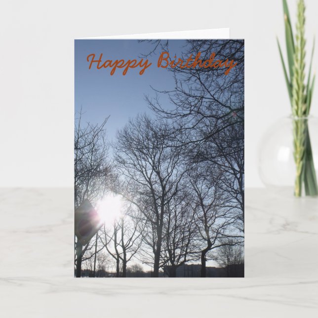 carte d'anniversaire du lever du soleil (Devant)