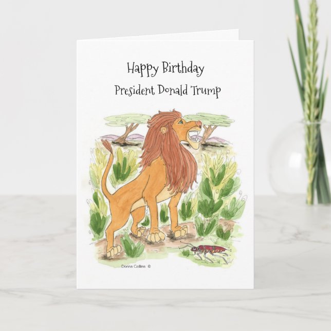 Carte d'anniversaire du lion (Devant)
