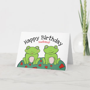 Carte d'anniversaire du mari de la grenouille