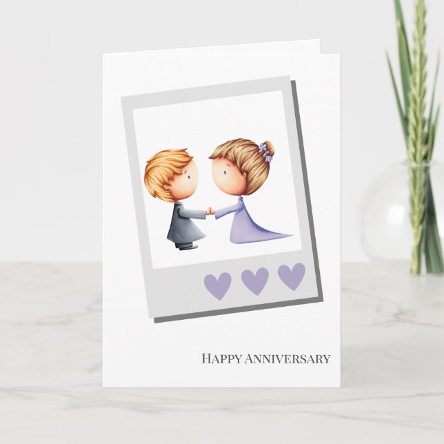 Carte d'anniversaire du Mariage marié et marié (Devant)