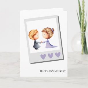 Carte d'anniversaire du Mariage marié et marié