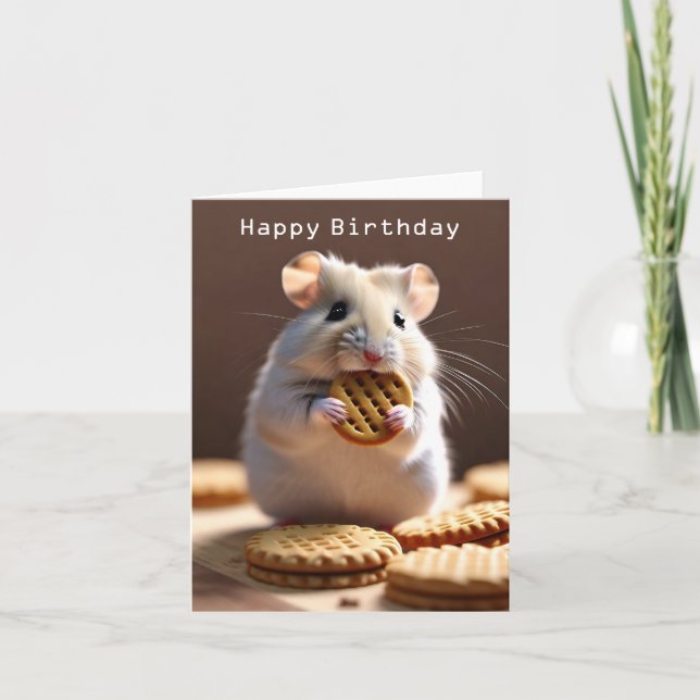 Carte d'anniversaire du mignon Hamster (Devant)