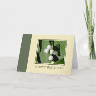 Carte d'anniversaire du muguet
