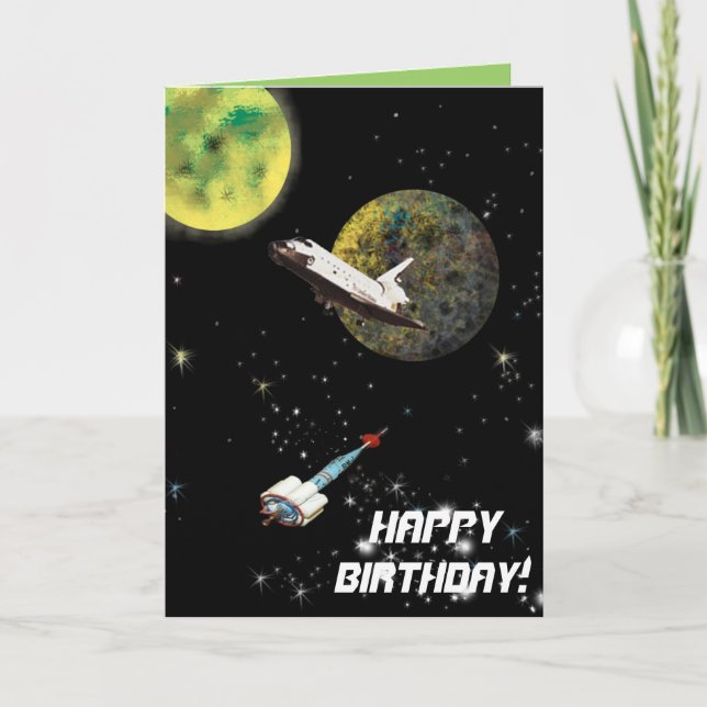 Carte d'anniversaire du navire spatial (Devant)