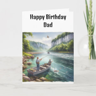 Carte d'anniversaire du père de la pêche