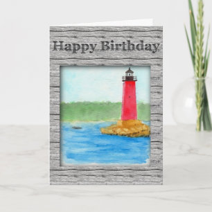 Carte d'anniversaire du phare (grande impression)