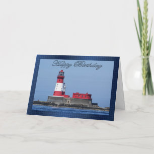 Carte d'anniversaire du phare, vue sur la mer