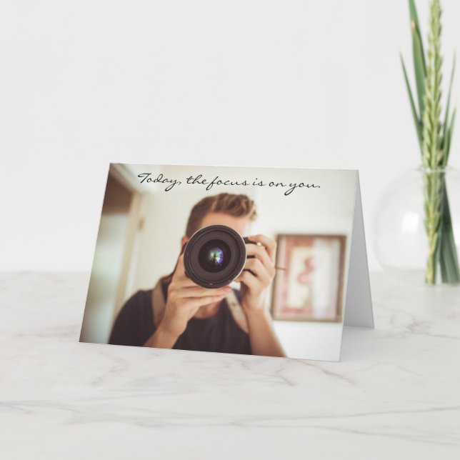 Carte d'anniversaire du photographe favori (Devant)