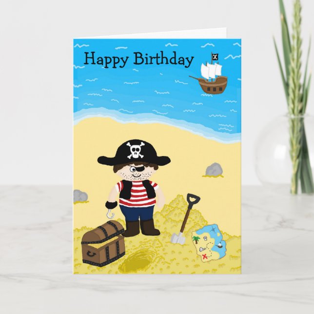 Carte d'anniversaire du pirate (Devant)