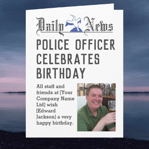 Carte d'anniversaire du policier pour personnalise