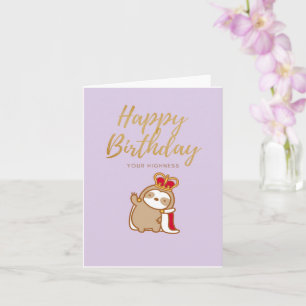 Carte d'anniversaire du Pourcentage Sloth