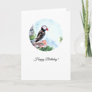 Carte d'anniversaire du Puffin Atlantique
