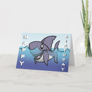 Carte d'anniversaire du requin