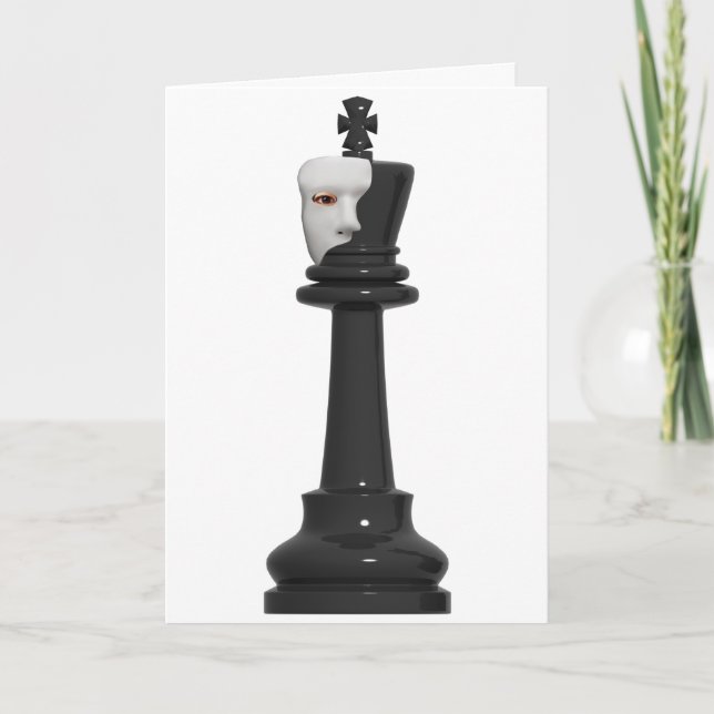 Carte d'anniversaire du roi des échecs fantôme (Devant)