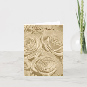 Carte d'anniversaire du Rose Golden Memories
