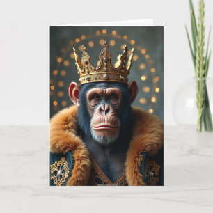 Carte d'anniversaire du singe royal