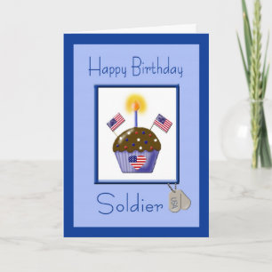 Carte d'anniversaire du soldat militaire