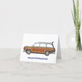 Carte d'anniversaire du surfeur