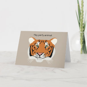 Carte d'anniversaire du tigre