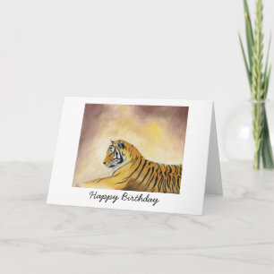 Carte d'anniversaire du tigre du Bengale