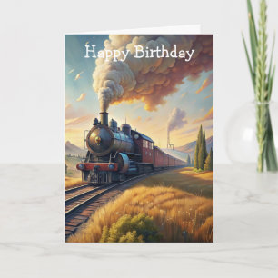Carte d'anniversaire du train