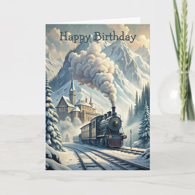 Carte d'anniversaire du train (Devant)