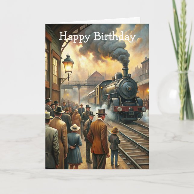 Carte d'anniversaire du train (Devant)