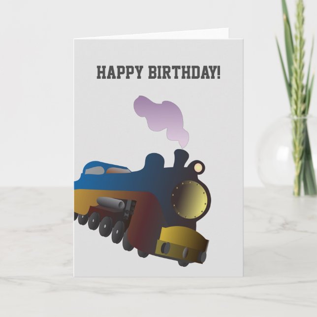 Carte d'anniversaire du train (Devant)