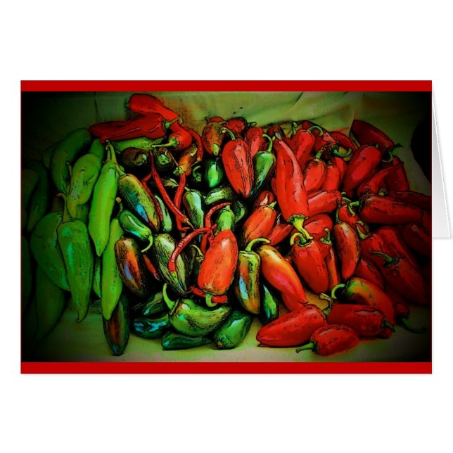 Carte d'anniversaire d'un rouge ardent (Devant horizontal)