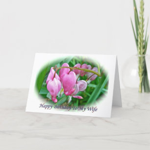 Carte d'anniversaire d'une femme du coeur saignant