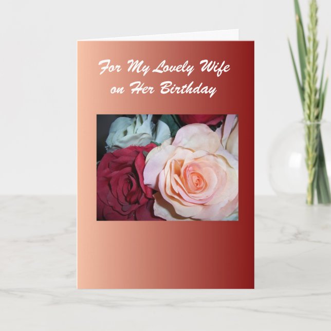 Carte d'anniversaire d'une femme rose personnalisé (Devant)