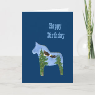 Carte d'anniversaire Eagle Horse