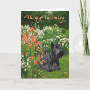 Carte d'anniversaire écossaise Terrier