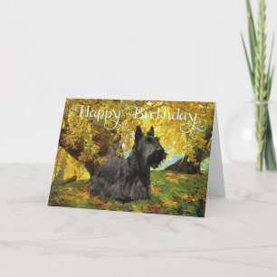 Carte d'anniversaire écossaise Terrier