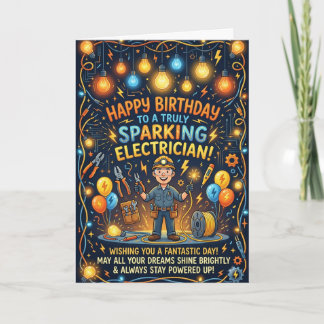 Carte d'anniversaire Électricien
