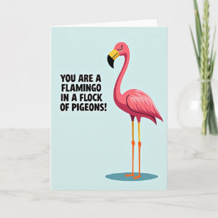 Carte d'anniversaire élégante avec un grand oiseau