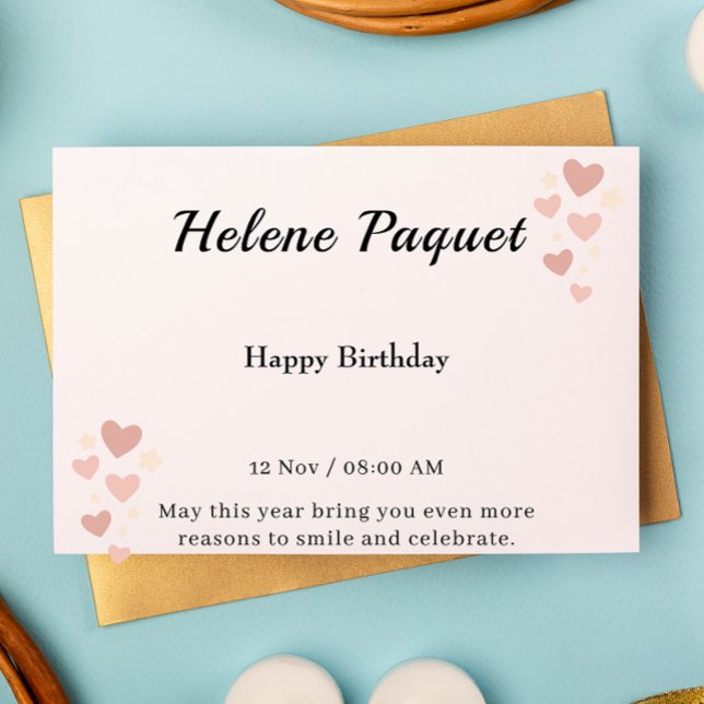 Carte d'anniversaire élégante et heureuse (Elegant Happy Birthday Card)
