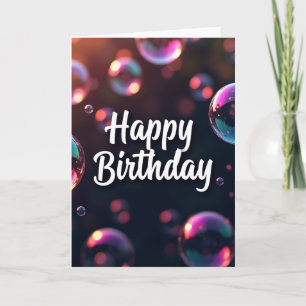 Carte d'anniversaire élégante et sombre avec écrit