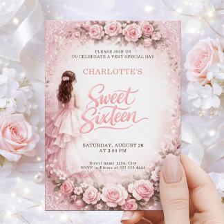 Carte d'anniversaire élégante florale pour une Swe