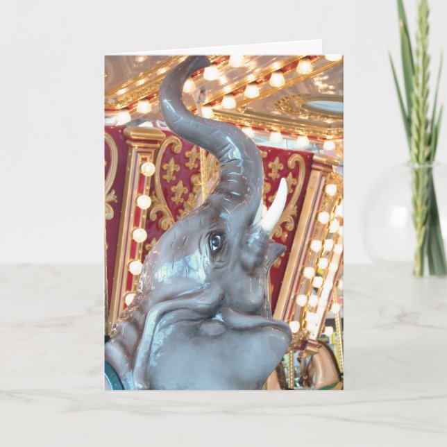 Carte d'anniversaire éléphant (Devant)