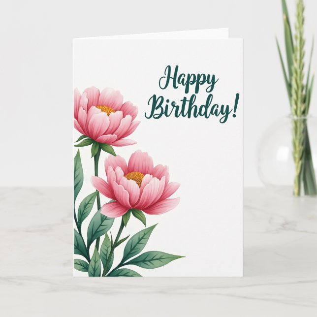 Carte d'anniversaire Emerald Leaf (Devant)