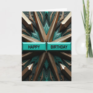 Carte d'anniversaire Emeraude Bijou