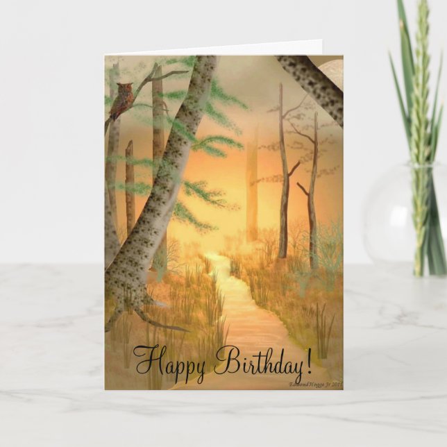 Carte d'anniversaire en hausse de mauvaise lune (Devant)